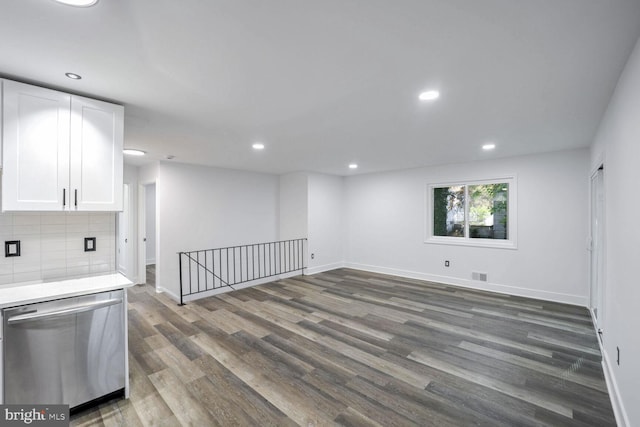 interior space featuring dark wood-type flooring