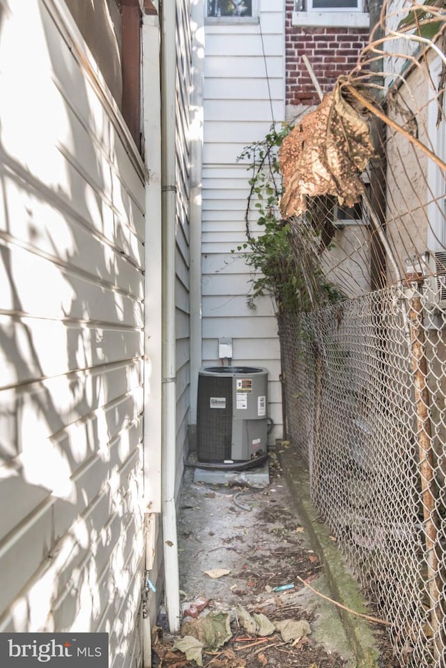 exterior details featuring central AC unit