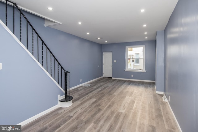 entrance foyer with wood-type flooring