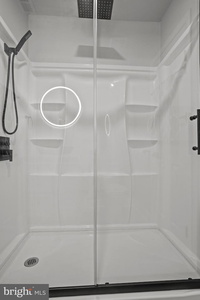 bathroom with a shower