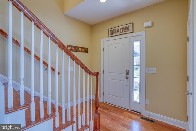 foyer featuring light hardwood / wood-style flooring