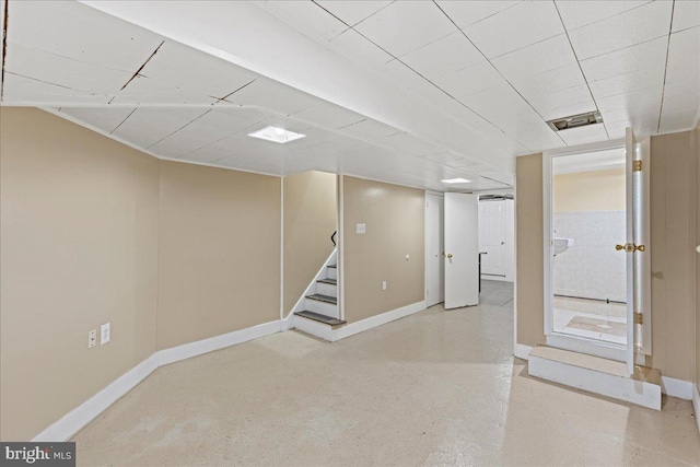 3631 Frankford Ave, Philadelphia, PA 19134 - finished below grade area featuring stairs and baseboards