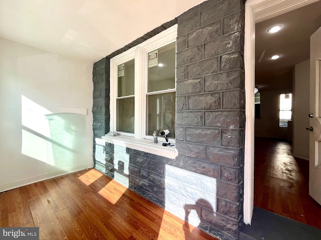 interior space featuring wood-type flooring