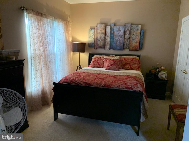 view of carpeted bedroom