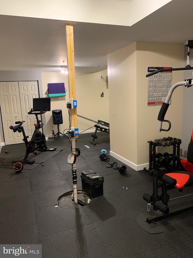 view of exercise room