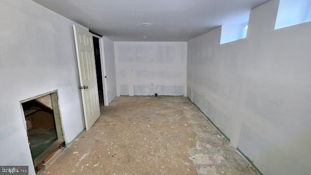 view of basement