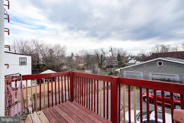 view of wooden deck