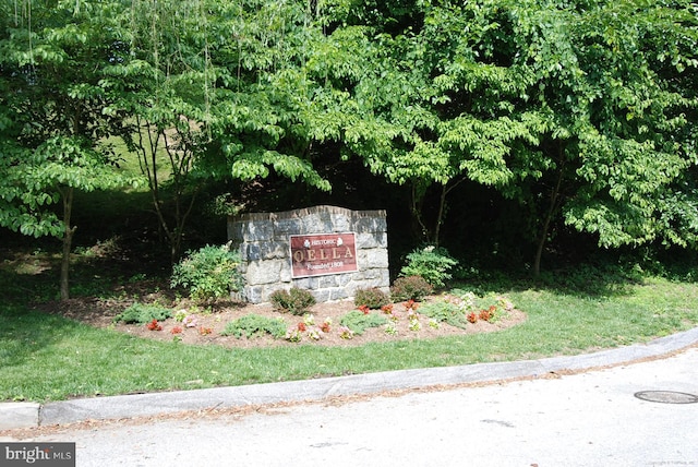 view of community sign