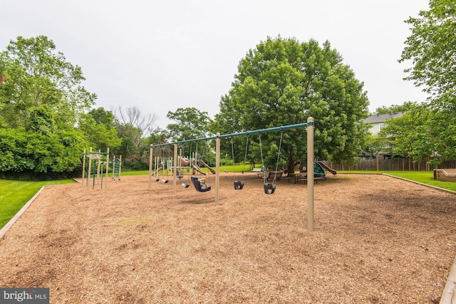 community playground featuring fence