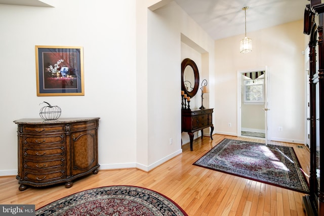 entrance foyer featuring hardwood / wood-style floors