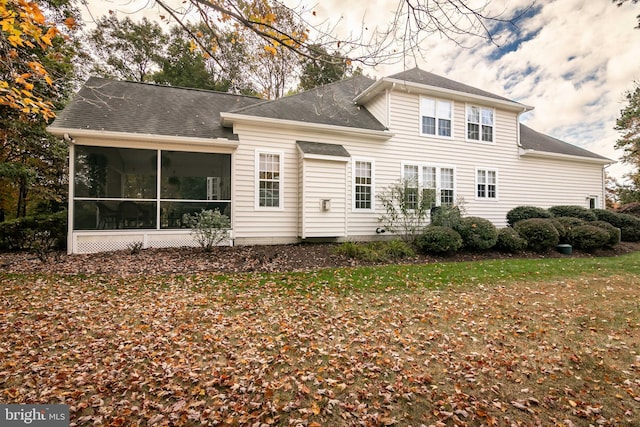 exterior space with a sunroom