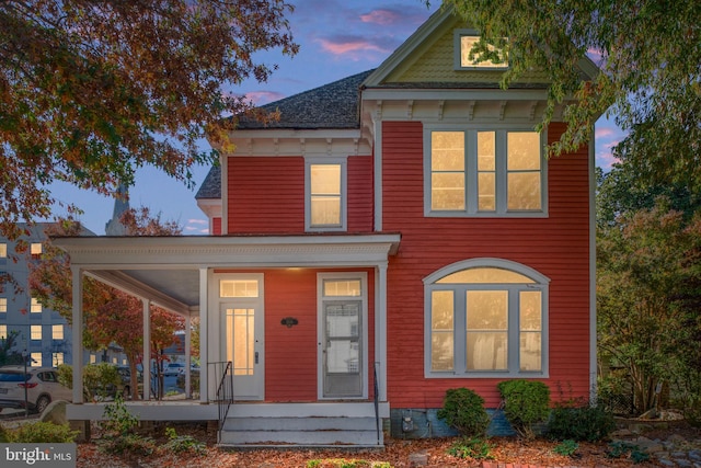 view of front of house with a porch