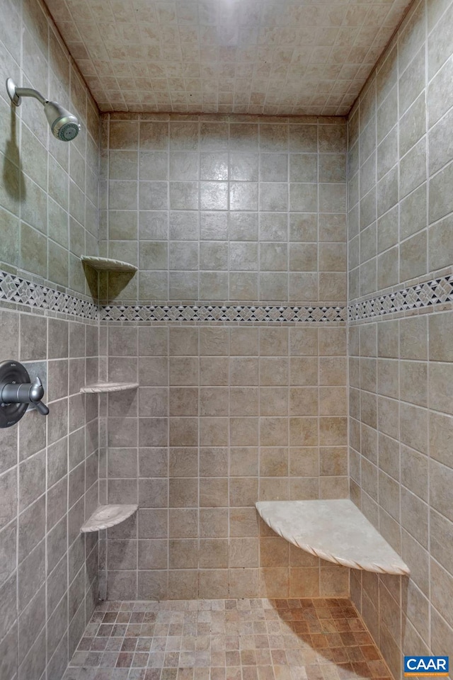 bathroom with tiled shower