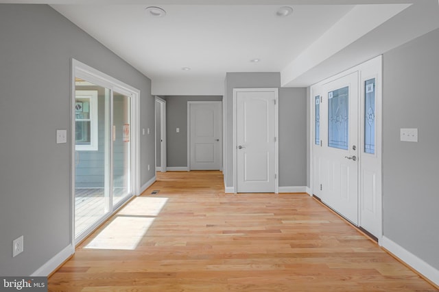 entryway featuring light hardwood / wood-style floors