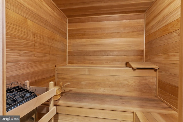 view of sauna