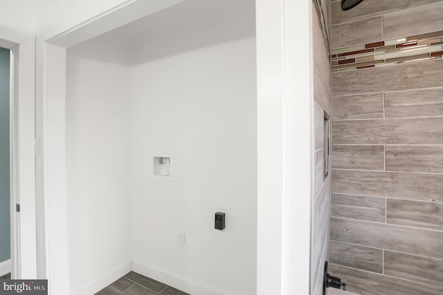 washroom with washer hookup and electric dryer hookup