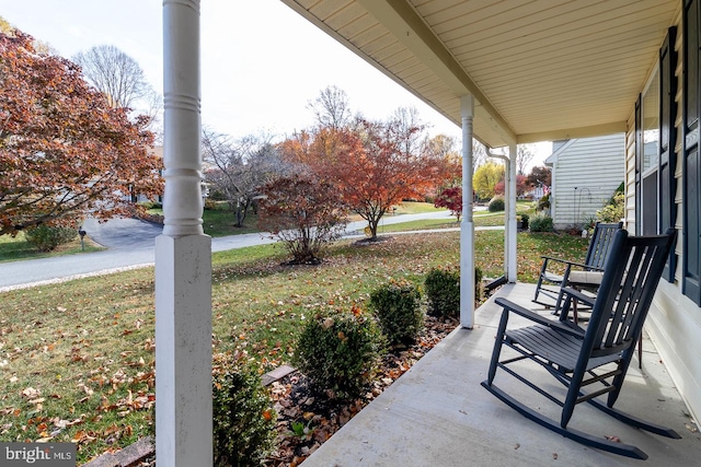 view of patio with covered porch