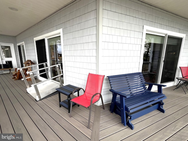 view of wooden deck