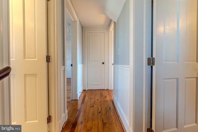 hallway featuring hardwood / wood-style floors