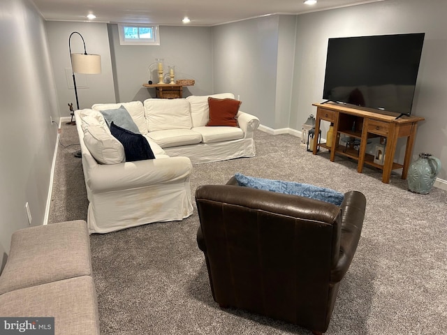 view of carpeted living room