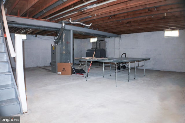 view of basement