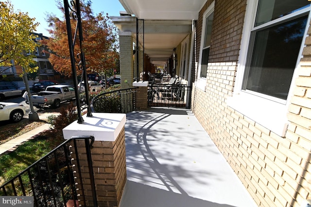 view of patio featuring covered porch