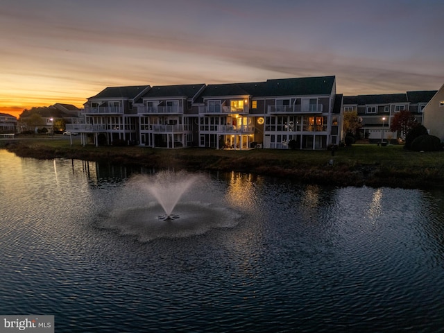 view of water feature