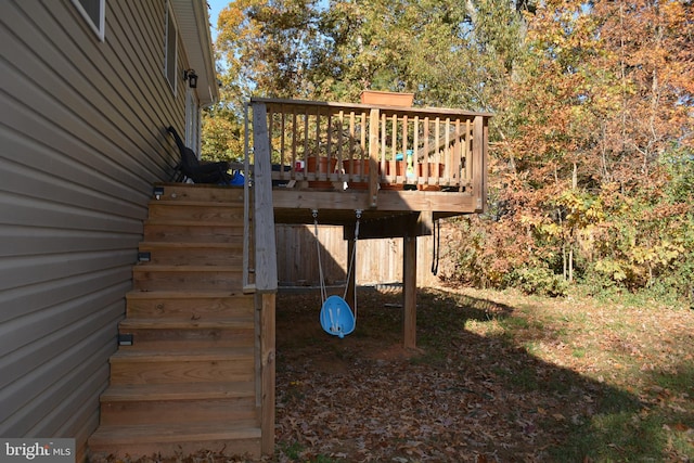 view of wooden deck