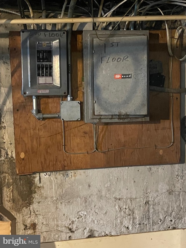 utility room featuring electric panel