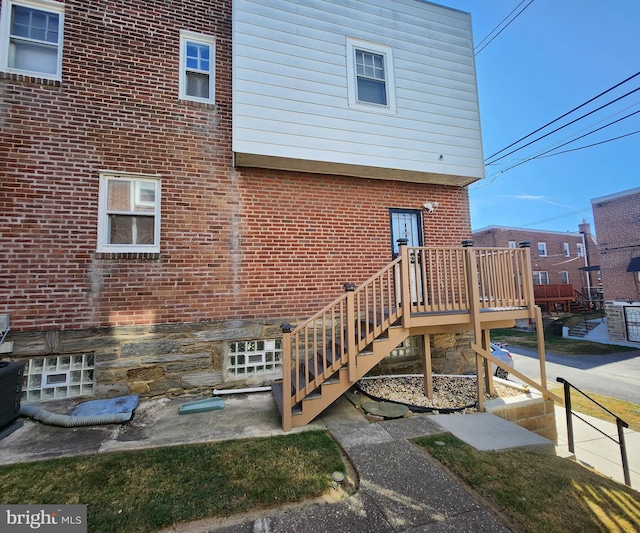 exterior space featuring a deck