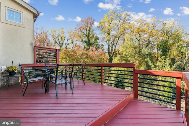 view of wooden terrace