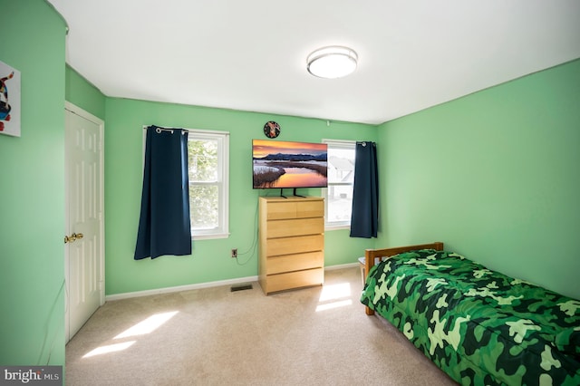 view of carpeted bedroom