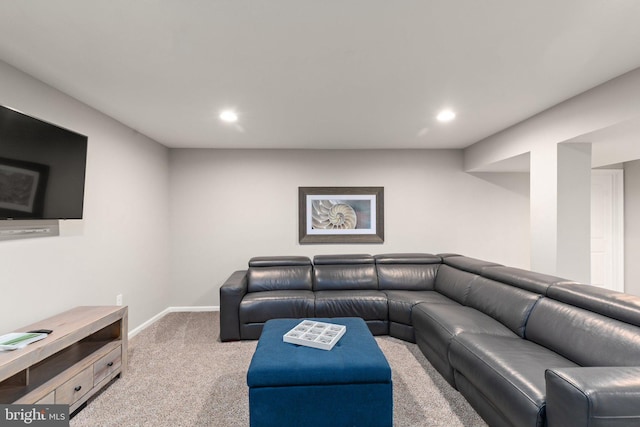 view of carpeted living room