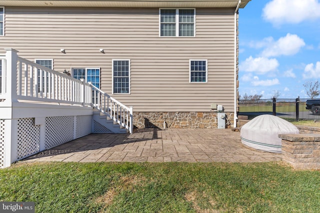 rear view of house with a patio area