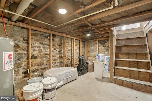 245 Knoxville Rd, Knoxville, MD 21758 - unfinished basement featuring water heater