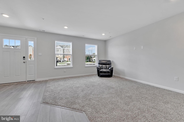 unfurnished room featuring light hardwood / wood-style flooring