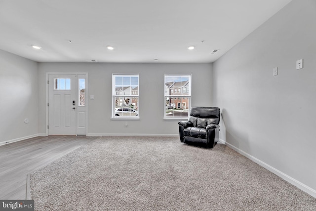 unfurnished room featuring light hardwood / wood-style flooring