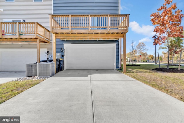 garage featuring cooling unit