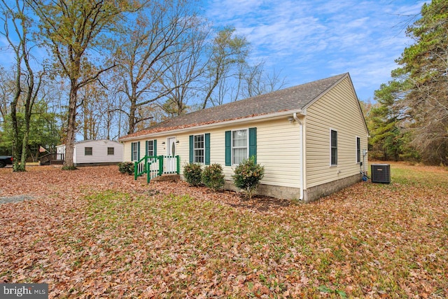 view of front of house with central AC