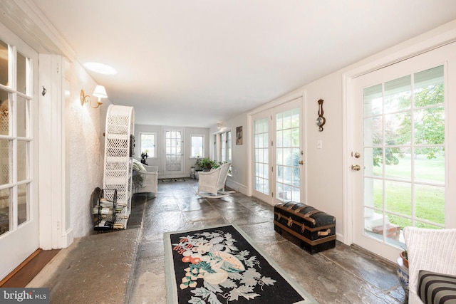 interior space with french doors