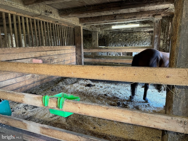 view of horse barn