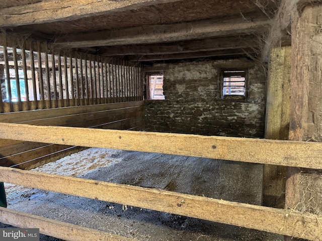 view of horse barn