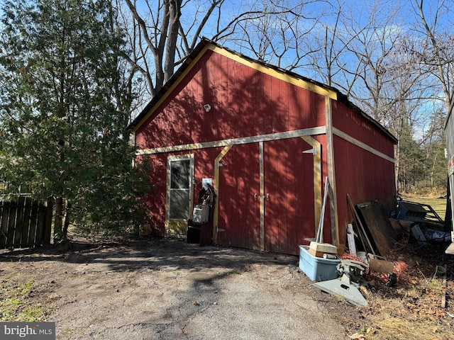 view of outbuilding