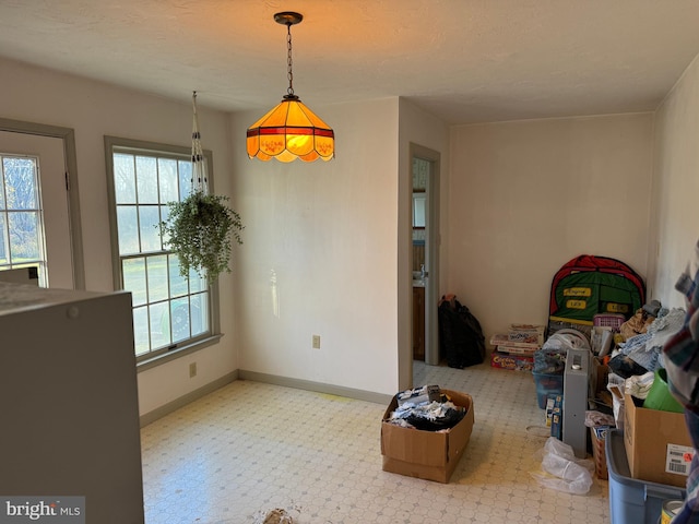 view of unfurnished dining area