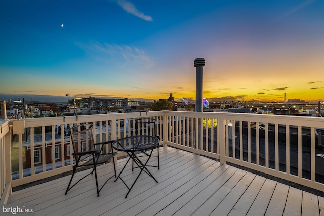 view of deck at dusk