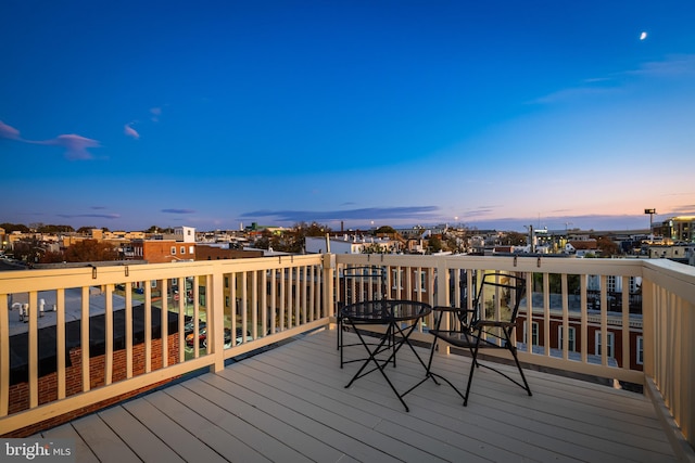 view of deck at dusk