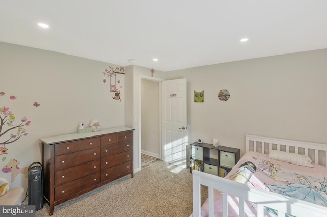 view of carpeted bedroom