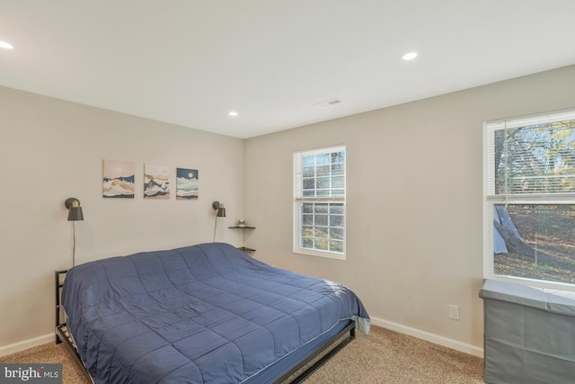 view of carpeted bedroom