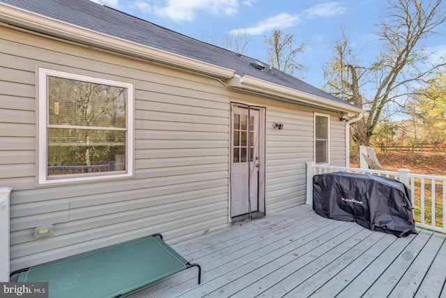 view of wooden deck