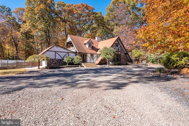 view of tudor home